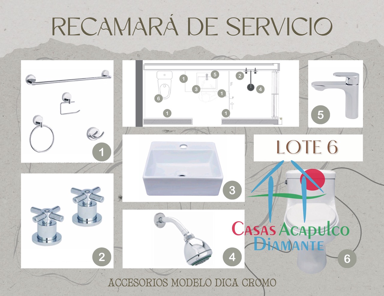 Paradiso Residences Edén 6 - Modelo accesorios baños 4